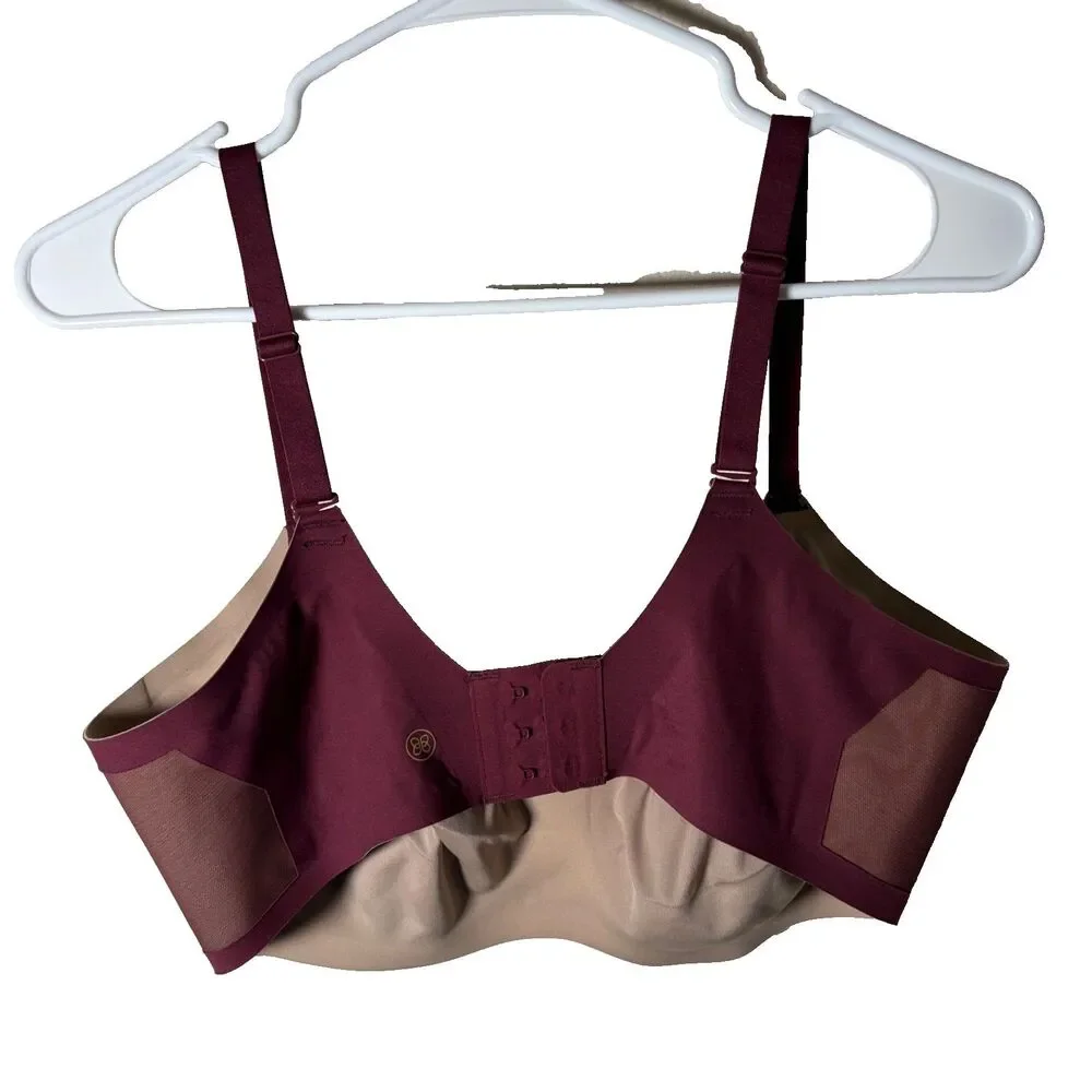 Honey Love Bra Women's XL Maroon 38D/DD E Beige Adjustable Wireless